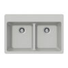 SiOStone Granite Topmount 50/50 Double Bowl Kitchen Sink - Image 7
