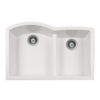 SiOStone Granite Undermount 60/40 Rounded Offset Double Bowl Kitchen Sink - Image 2