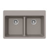 SiOStone Granite Topmount 50/50 Double Bowl Kitchen Sink - Image 5