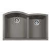 SiOStone Granite Undermount 60/40 Rounded Offset Double Bowl Kitchen Sink - Image 3