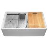 Chelsea Fireclay Apron-Front Single Bowl Kitchen Sink (CHE-3320SAW-WH)